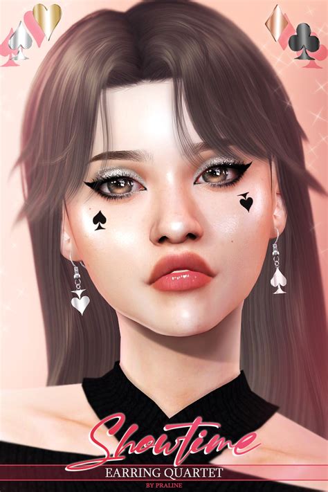 Showtime Earring Quartet At Praline Sims Sims 4 Updates