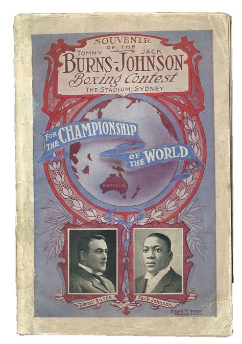 jack johnson v tommy burns official program 1908