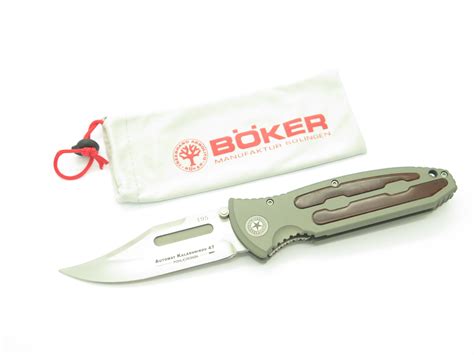 Boker Automat Kalashnikov 47 Pohl Germany Liner Wood 440c 4 Folding