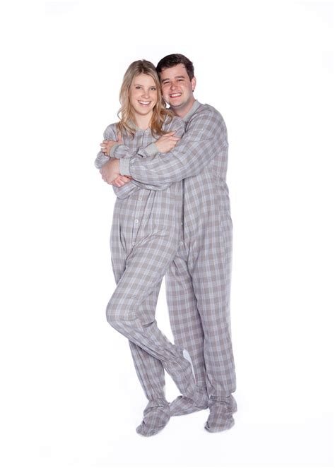 Big Feet Pajamas Grey Plaid Flannel Pajamas Are Perfect For Even The Most Manly Man They Make