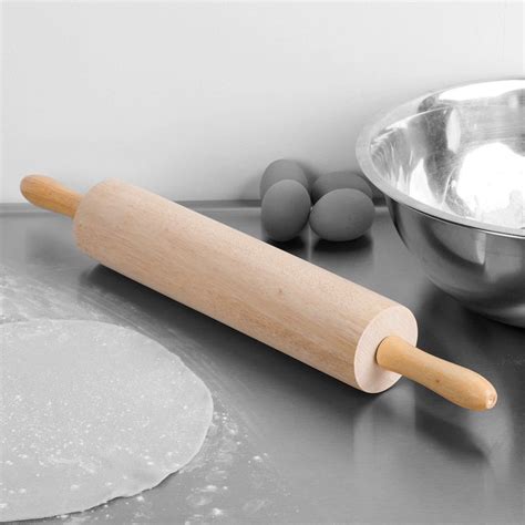 15inch Long Wooden Rolling Pin Hardwood Dough Roller With Internal Ball