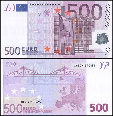 European Union Germany 500 Euro Banknote 2002 P 14x Prefix X
