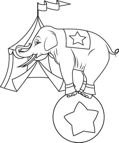 Transmissionpress Circus Elephant Coloring Pages