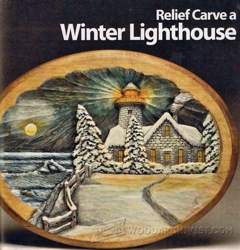 relief carving patterns winter lighthouse woodarchivist