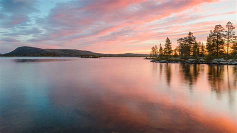 Sunset At Sea Dalarna Sweden Windows 10 Spotlight Images