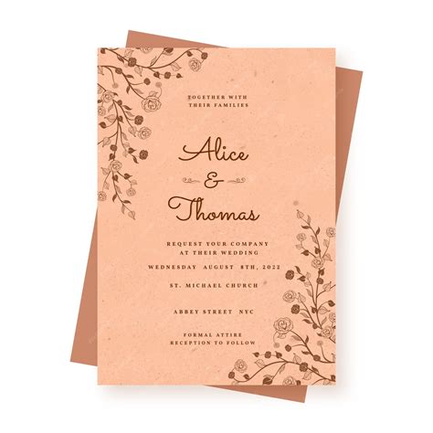 premium vector hand drawn rustic wedding invitations