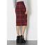 Lyst  Topshop Tall Multi Check Tube Skirt In Red