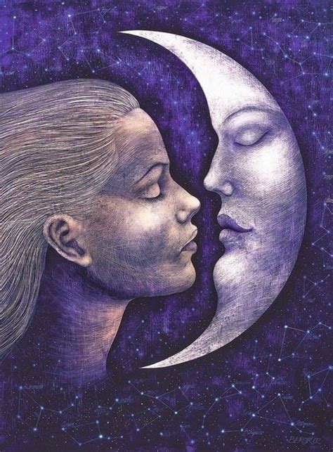 Xviii La Luna Lina Muses Pintura De Luna Producción Artística