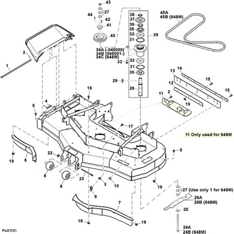 John Deere 648m 48 Mower Deck Parts Diagram