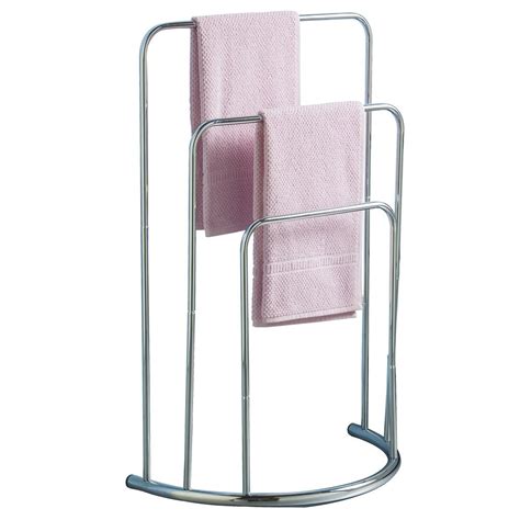 Wenko almeria free standing towel rack & reviews | wayfair uk. Towel Holder Stand Three Tier Free Standing Bathroom Rail ...