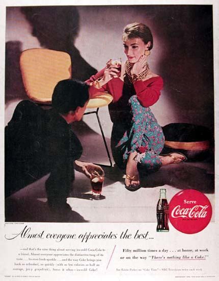 Coca Cola 1955 The Flirt Player Almost Everyone Mad Men Art Vintage