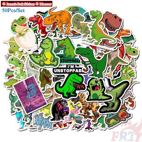 Jurassic Park：q Dinosaur Series 01 Cartoon Dinopark สติ๊กเกอร์ 50pcs