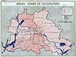 Mapa grande detallada de las zonas de ocupación de Berlín | Berlín ...
