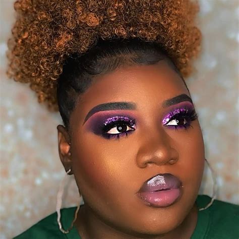 Purple Passion Chunky Glitter In 2021 Purple Makeup Looks Glitter