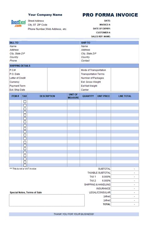 Model Factura Proforma