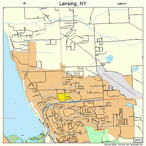 Test your knowledge and play our quizzes today! Lansing New York Street Map 3641223