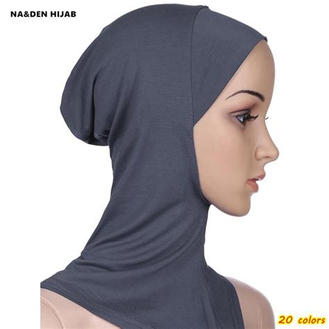 20pcs Small Size Women Muslim Inner Hijabs Modal Soft Ninja Cap Hijab