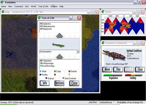 Screenshot Of Evolution The Game Of Intelligent Life Windows 1997