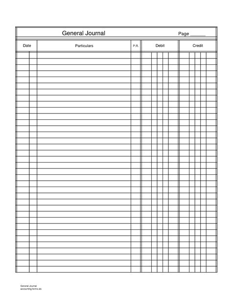 Free Printable Accounting Journal Pages
