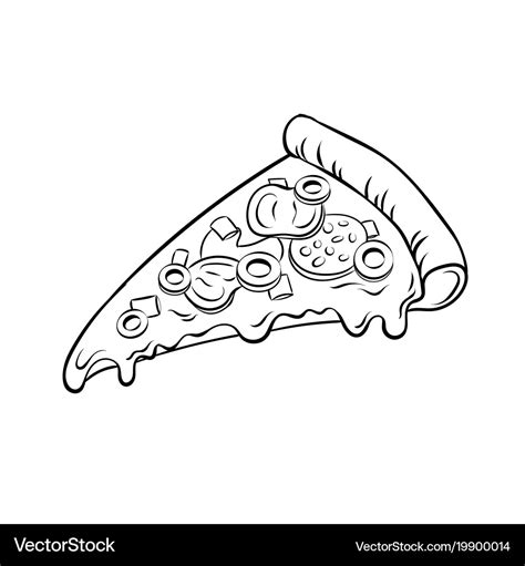 ️pizza Slice Coloring Page Free Download