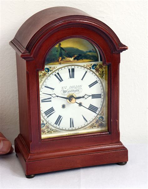 Reproduction Antique Waterford Mantel Clock With Glass Face Quartz