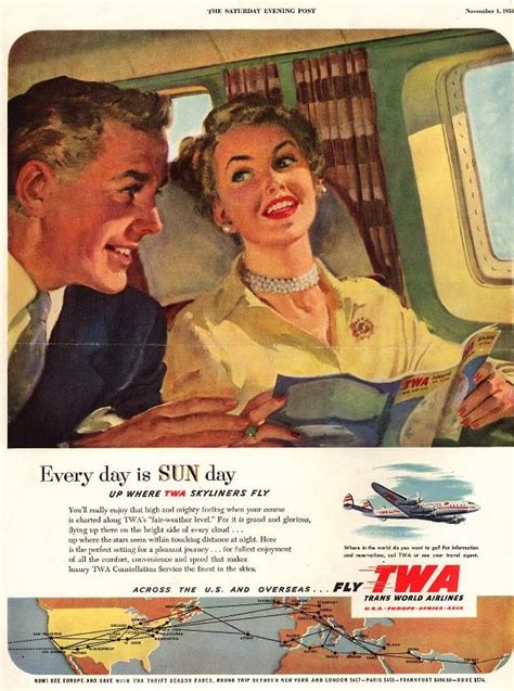 50s Travel Vintage Airline Ads Vintage Airlines Vintage Airline Posters