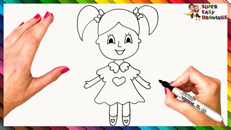 How To Draw A Girl Step By Step 👧 Girl Drawing Easy Youtube