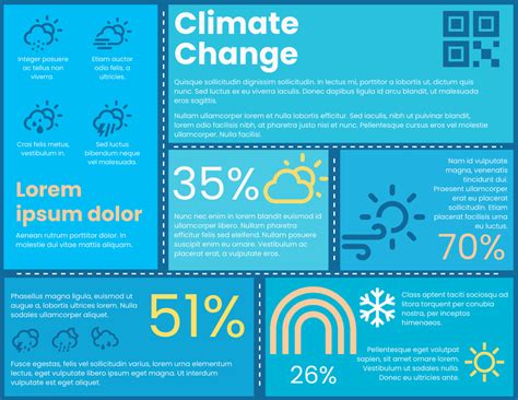 Climate Change Horizontal Infographic Infografis Template