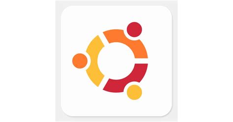 Ubuntu Classic Logo Square Sticker Au