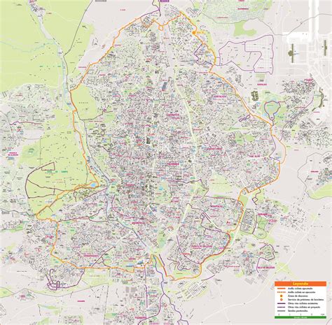 Mapa Callejero De Madrid Ciudad Mapa Fisico