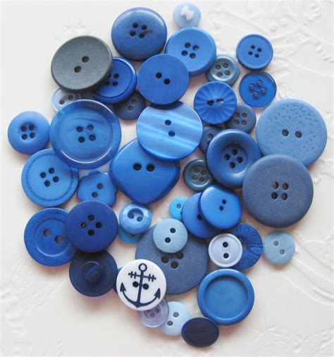 Blue Sewing Buttons Button Crafts Sewing A Button Crafts