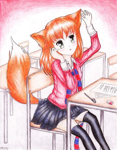 Commission Fox Girl By Silverchaim On Deviantart