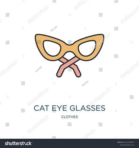 Cat Eye Glasses Icon Clothes Collection Stock Vector Royalty Free