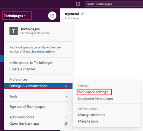 Slack How To Change Your Workspace Name And Url Technipages