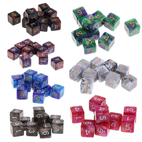 2021 Acrylic D6 Drink Digital Dice Set For Dungeons Dragons Games Dices