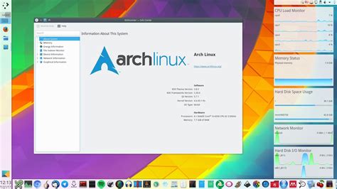 My Kde Plasma 5 Desktop Layout On Arch Linux Channel Intro Youtube