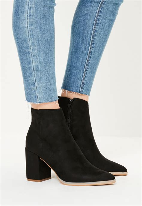 Missguided Black Pointed Toe Ankle Boots With Images Boots Ankle