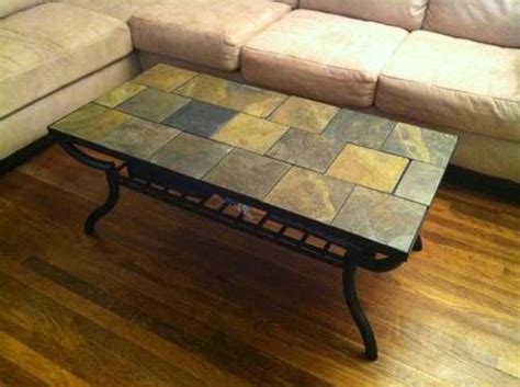 Slate top coffee tables should always look refreshing, unique and elegant, as that is where you would sit for a fresh cup of coffee and feel rejuvenated. slate tile table | Coffee Table Ideas... | Pinterest ...
