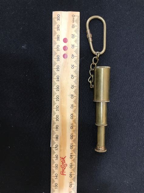 Solid Brass Nautical Collectible Folding Telescope Key Ring Ambanc