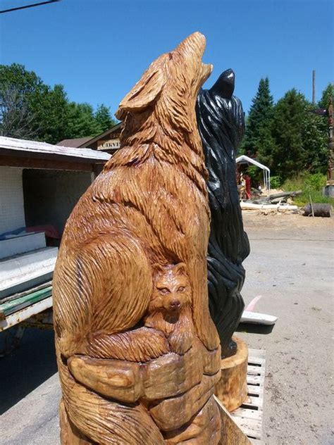 Wolf Chainsaw Carvings Yahoo Image Search Results Wood Carving Art