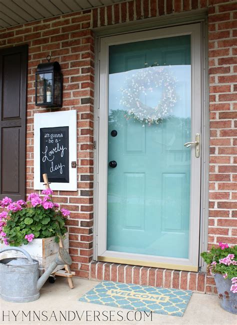 Farmhouse front door ideas that will give your home a whole new look. Summer Front Door - "It's Gonna Be a Lovely Day" - Hymns ...