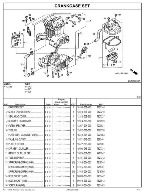 Gx35 General Purpose Engine Parts Catalog Honda Power Products