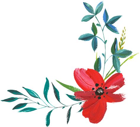 Watercolor Red Flowers Png Transparent Png 49008 Dlfpt