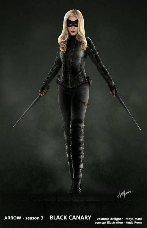 Arrow Concept Art Of Katie Cassidys Black Canary Costume