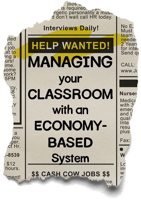 Help Wanted: Classroom Economy Jobs | Classroom economy, Classroom economy system, Help wanted