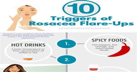 10 Triggers Of Rosacea Flare Ups Infographic Infographics