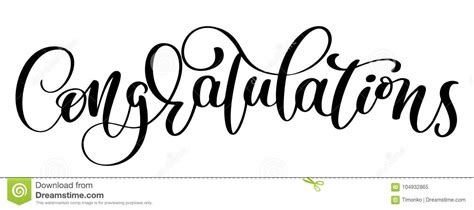 Congratulations Hand Lettering Gold Alphabetic Fonts Modern Brush