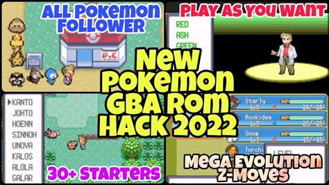 New Pokemon Gba Rom Hack 2022 With Mega Evolution Z Moves Play As