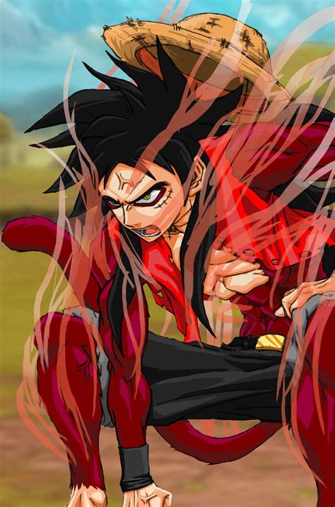 With gear second, luffy increases his blood circulation by pumping his blood through his body at luffy obviously needs to keep pumping or the effect wears off. SS Gear 4 Luffy Colored by silverfox17x on DeviantArt