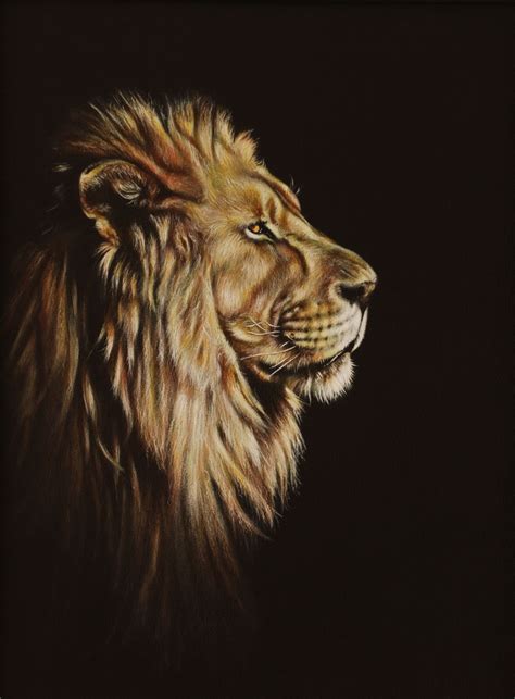 Lion Portrait Painting By Karl Hamilton Cox Saatchi Art Saatchi And